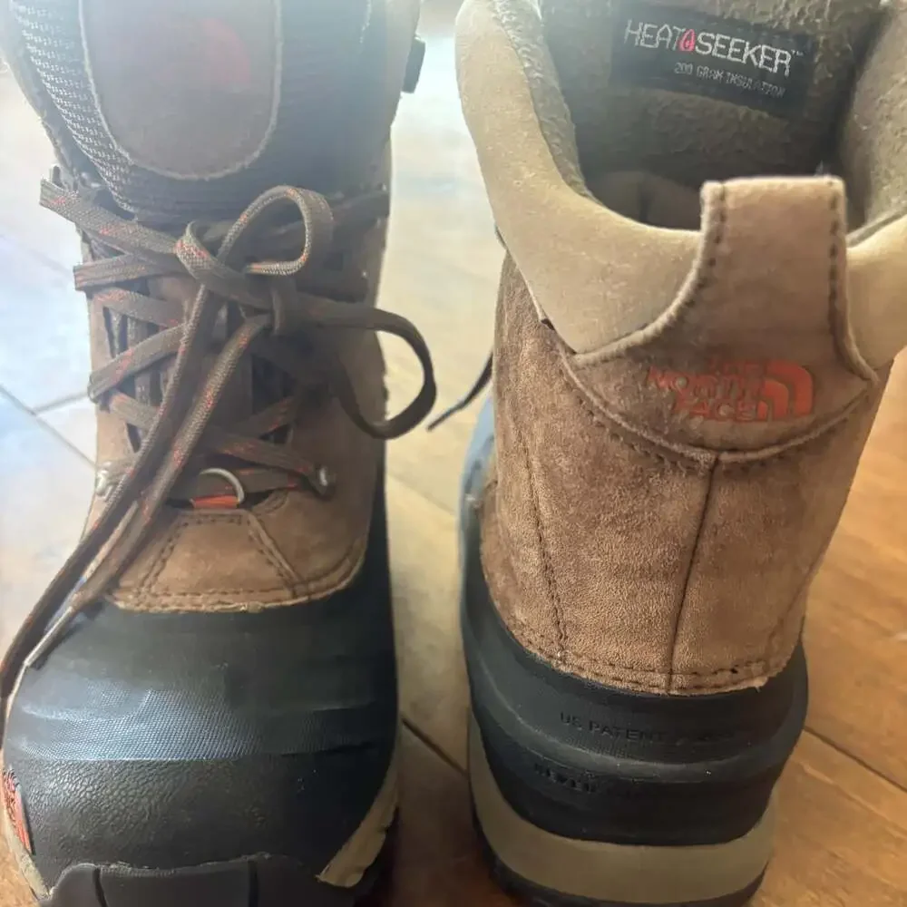 The North Face Chilkat Brown Suede Waterproof Winter Boot Men's 8.5